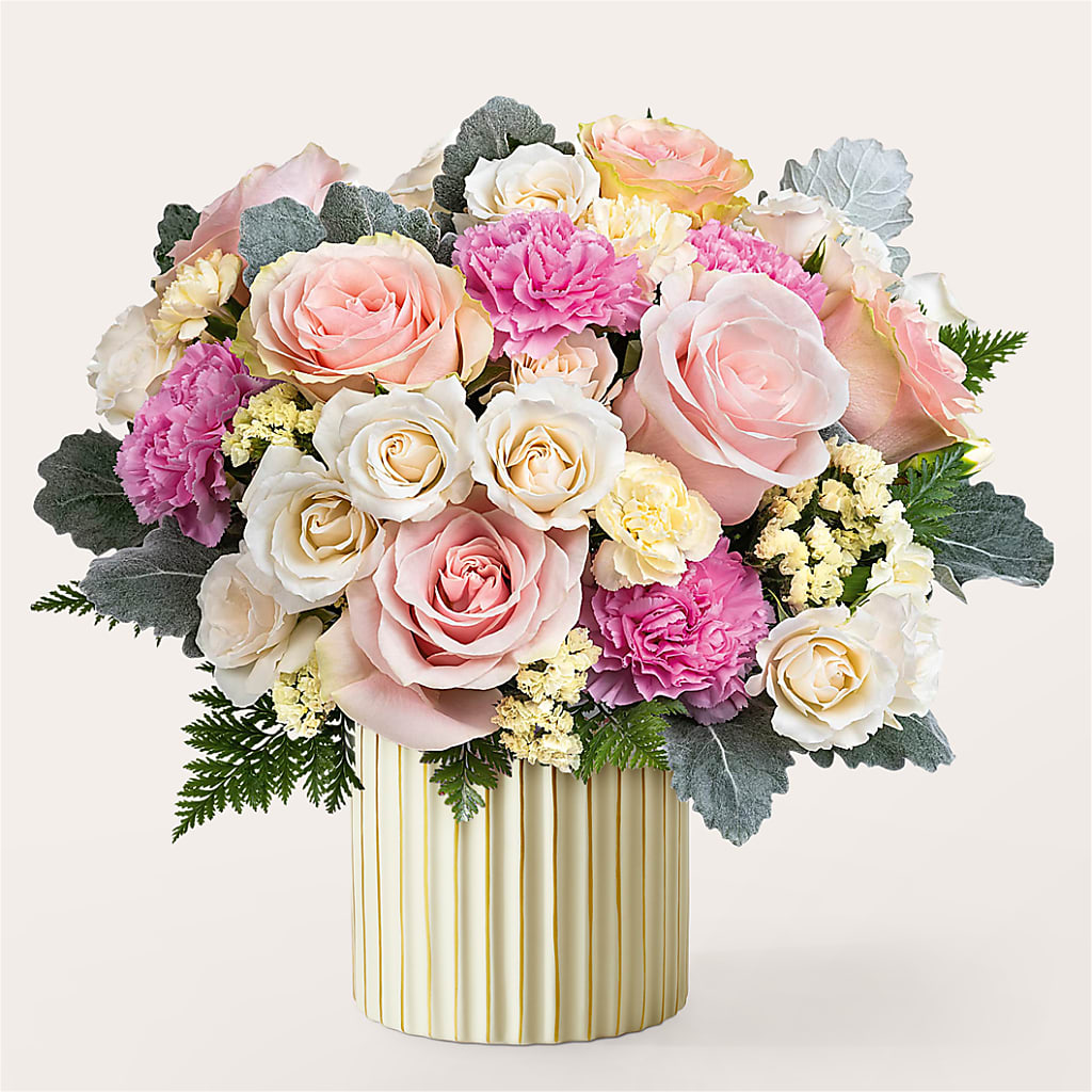 Blissful Moments Bouquet with Ivory Vase – DANNY'S FLOWERS & GIFTS, Livonia MI