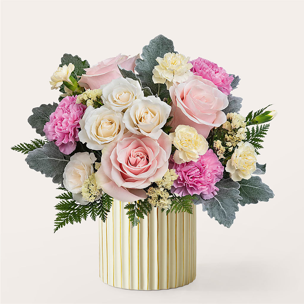 Blissful Moments Bouquet with Ivory Vase – DANNY'S FLOWERS & GIFTS, Livonia MI
