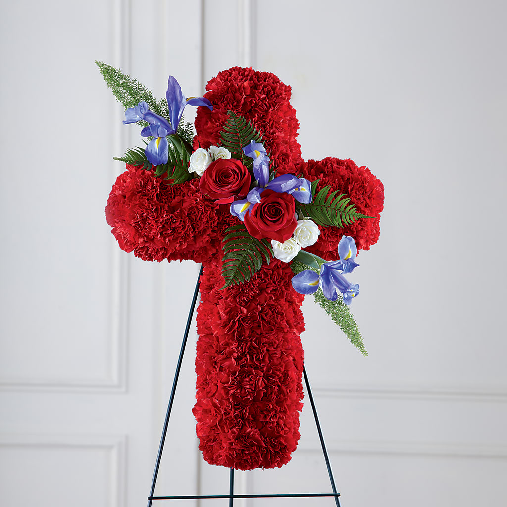 Faithful Hero Floral Cross – DANNY'S FLOWERS & GIFTS, Livonia MI