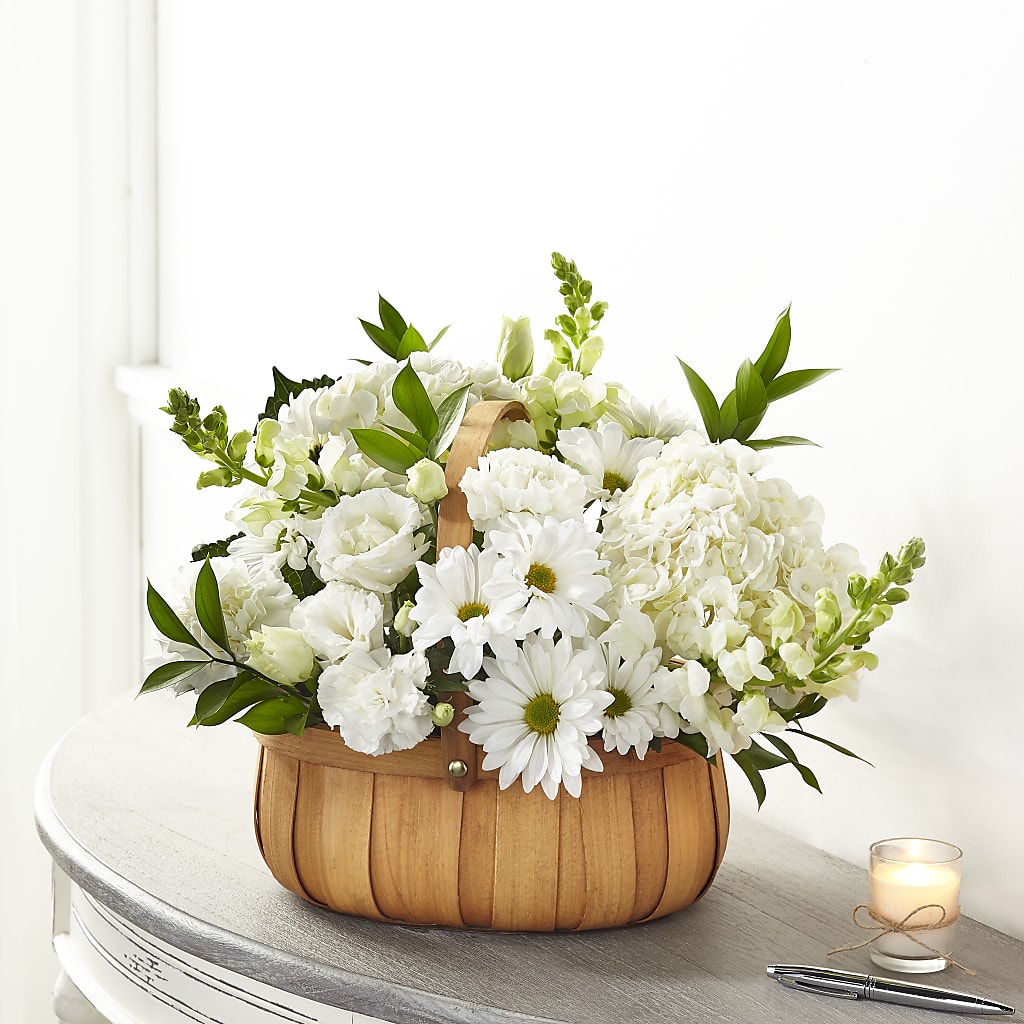 Pure Ivory Basket – DANNY'S FLOWERS & GIFTS, Livonia MI