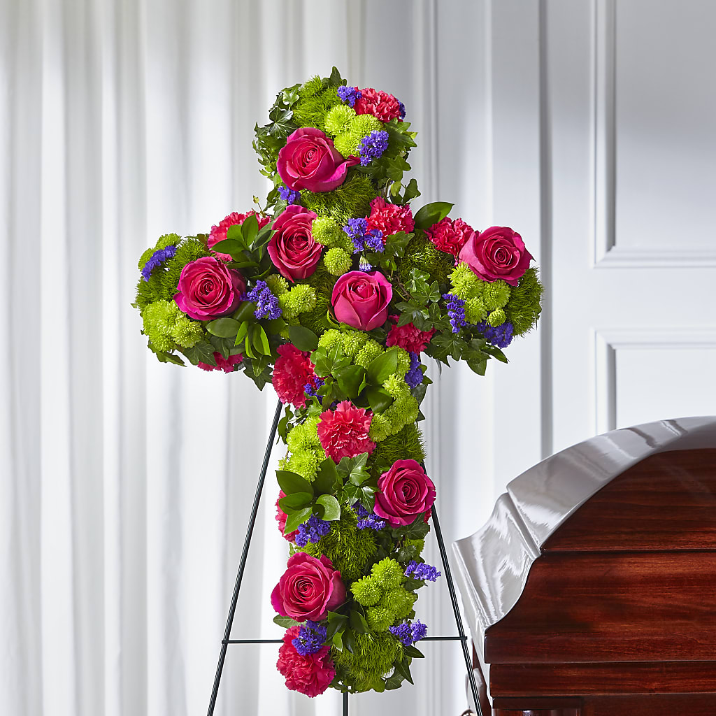 Tribute Rose Floral Cross – DANNY'S FLOWERS & GIFTS, Livonia MI