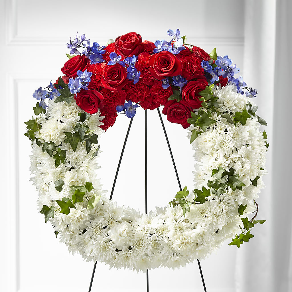 Patriotic Passion Wreath – DANNY'S FLOWERS & GIFTS, Livonia MI