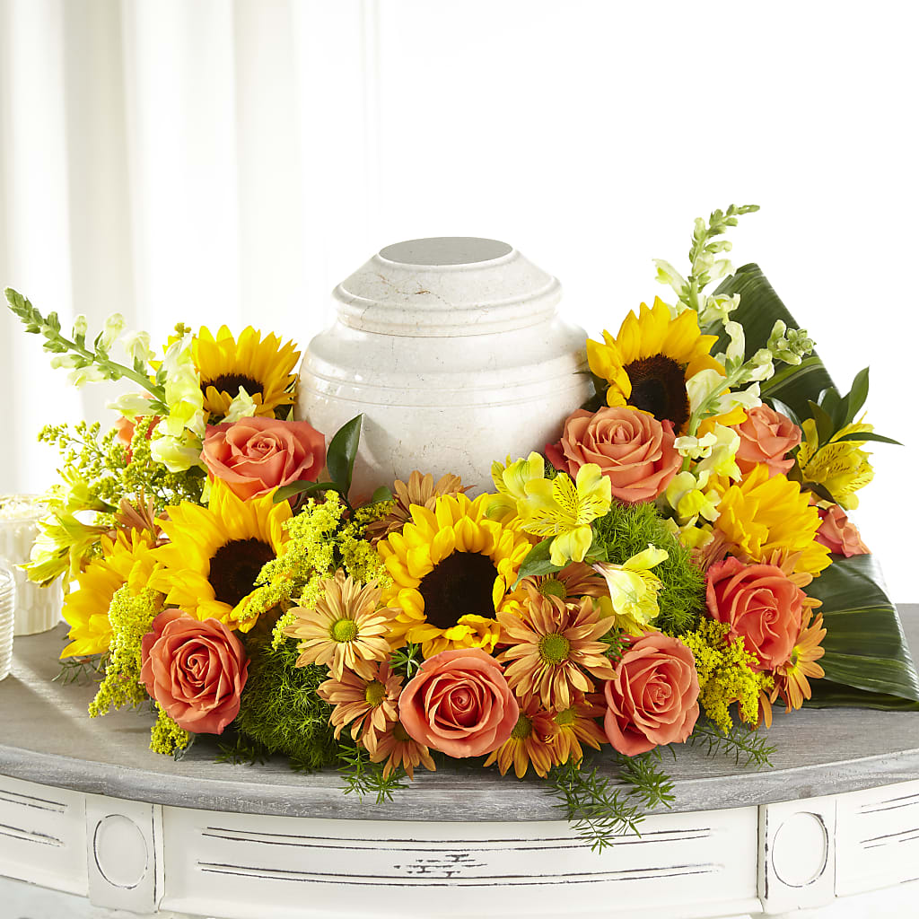 Faithful Sunflower Cremation Adornment – DANNY'S FLOWERS & GIFTS, Livonia MI