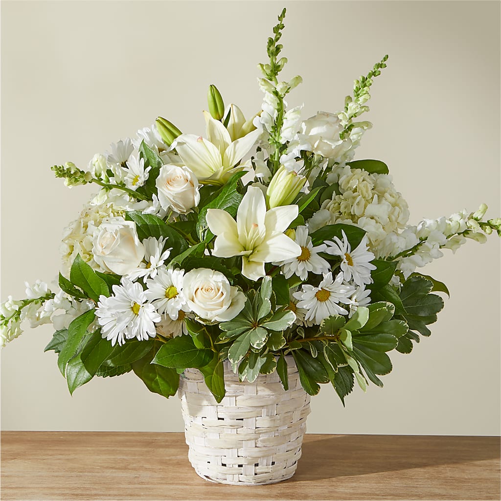 Ivory Elegance Floral Basket – DANNY'S FLOWERS & GIFTS, Livonia MI