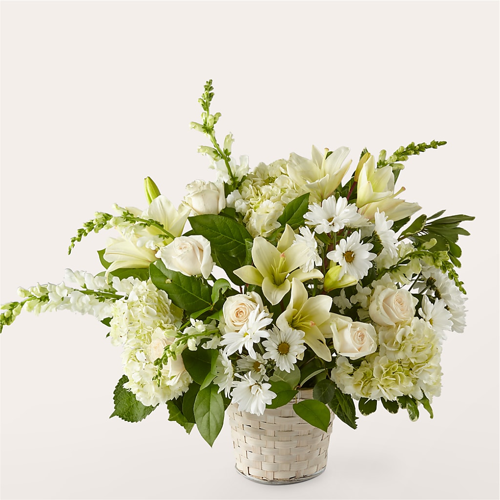 Ivory Elegance Floral Basket – DANNY'S FLOWERS & GIFTS, Livonia MI
