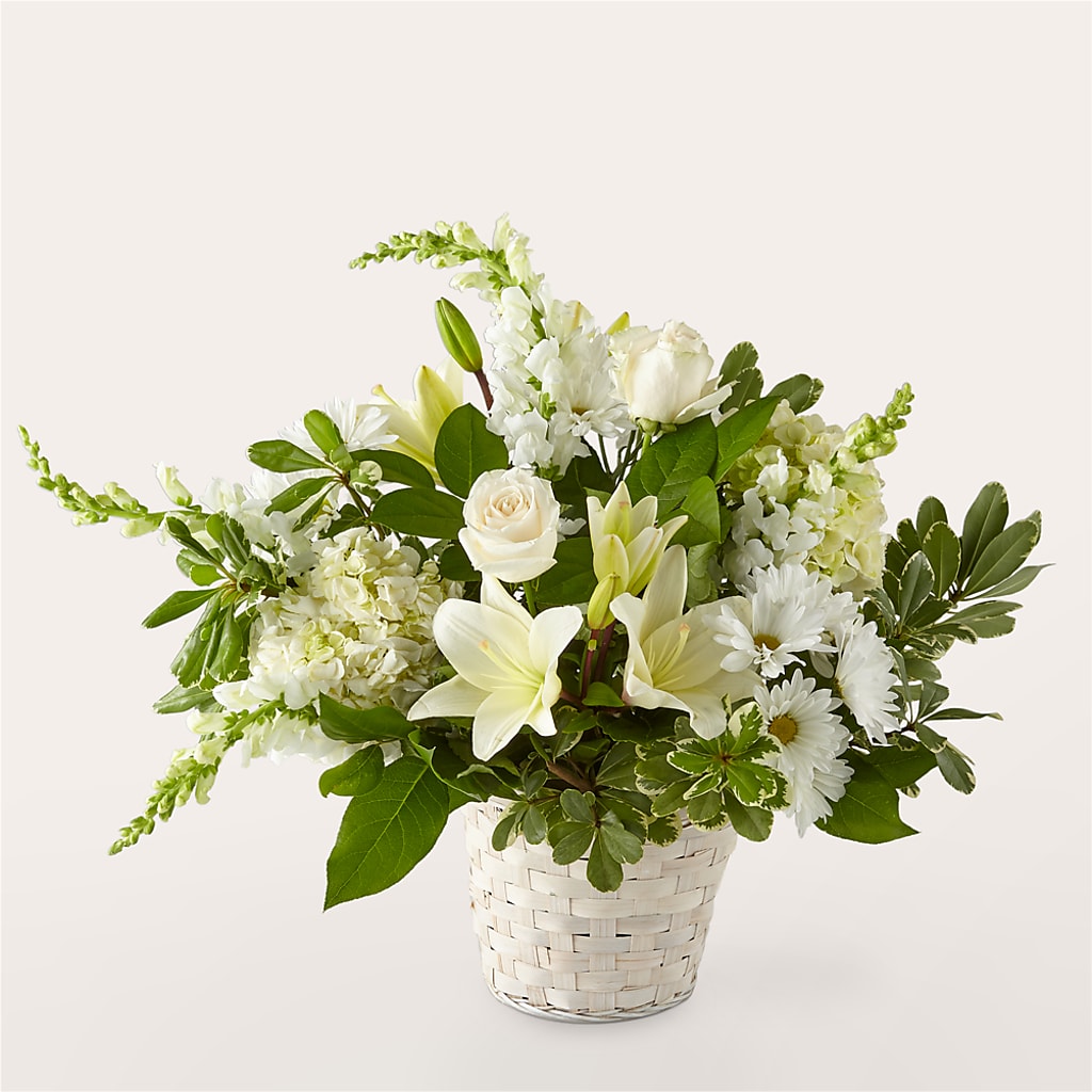 Ivory Elegance Floral Basket – DANNY'S FLOWERS & GIFTS, Livonia MI
