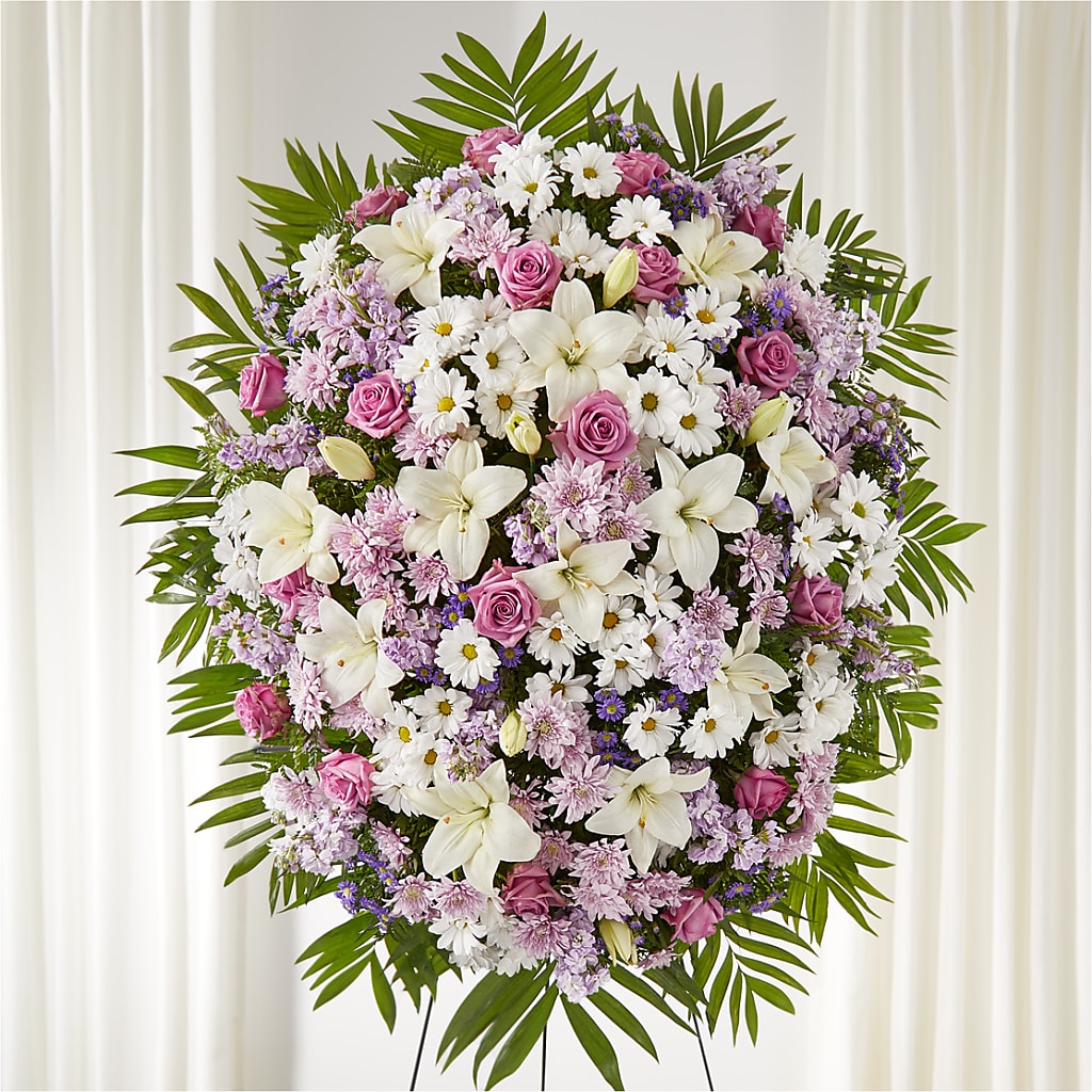 Surrounded by Love Standing Spray – DANNY'S FLOWERS & GIFTS, Livonia MI
