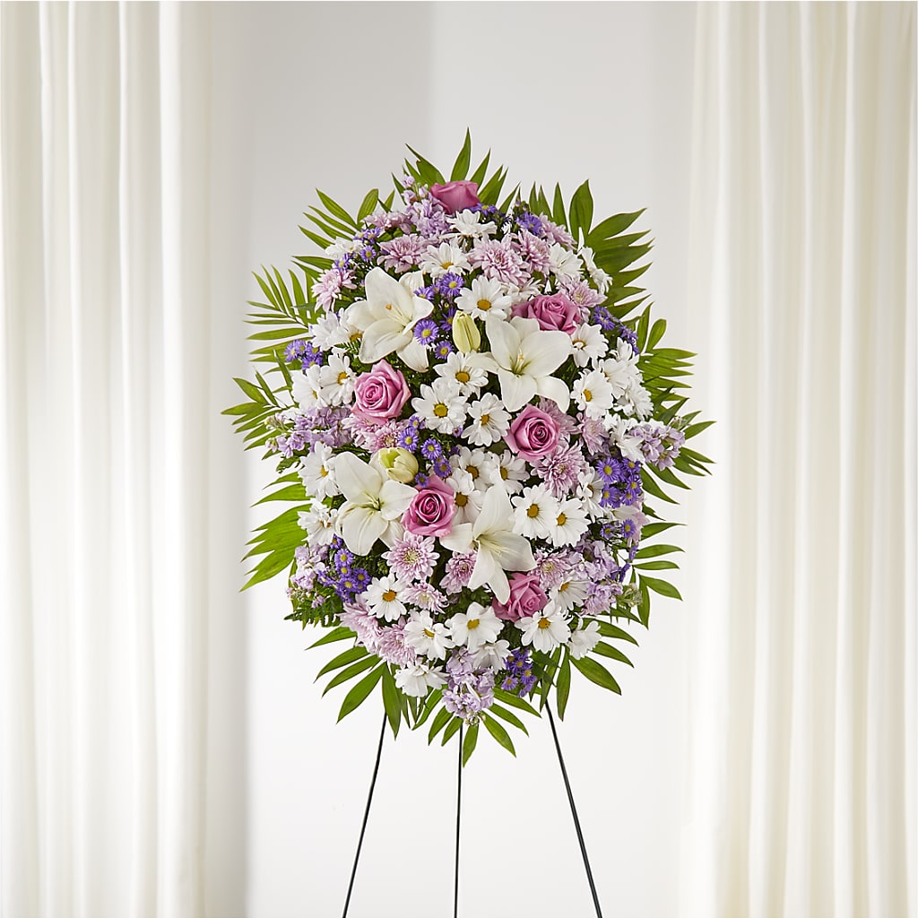Surrounded by Love Standing Spray – DANNY'S FLOWERS & GIFTS, Livonia MI