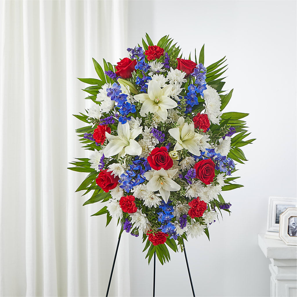 Cherished Service Standing Spray – DANNY'S FLOWERS & GIFTS, Livonia MI