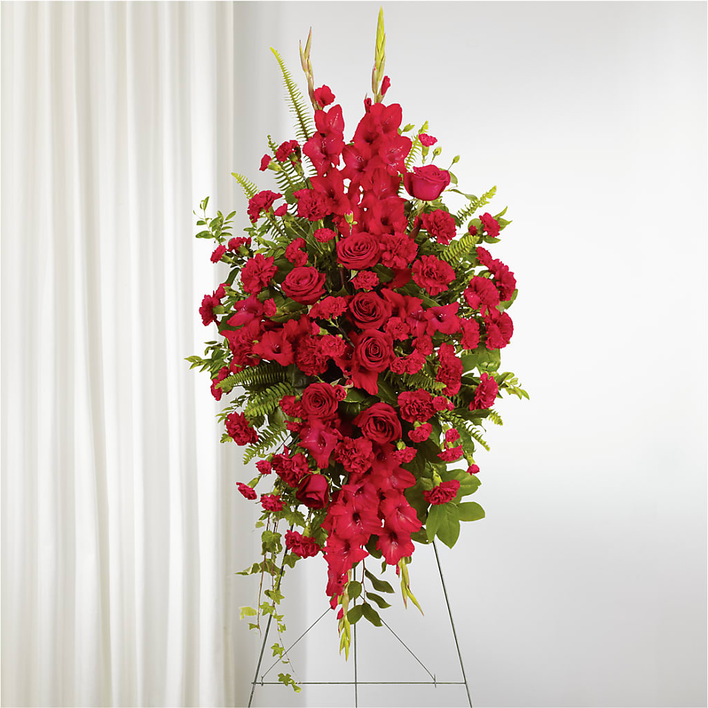 From the Heart Standing Spray – DANNY'S FLOWERS & GIFTS, Livonia MI