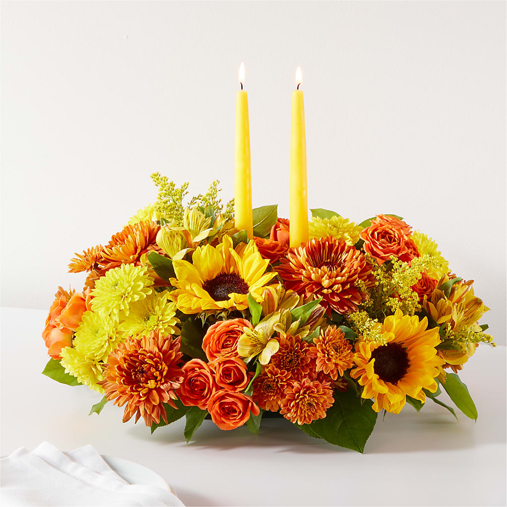 Autumn Harmony Centerpiece – DANNY'S FLOWERS & GIFTS, Livonia MI