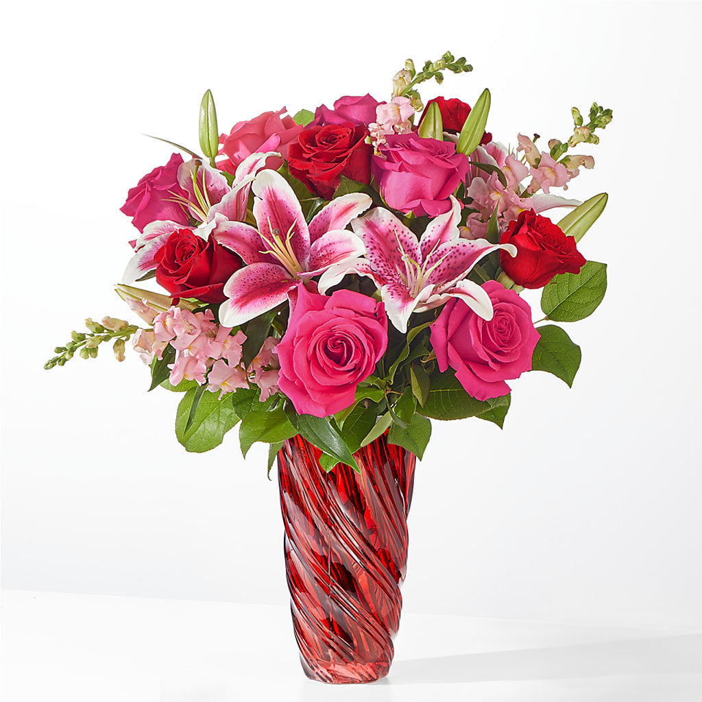 Always You Bouquet with Luxe Swirl Vase – DANNY'S FLOWERS & GIFTS, Livonia MI