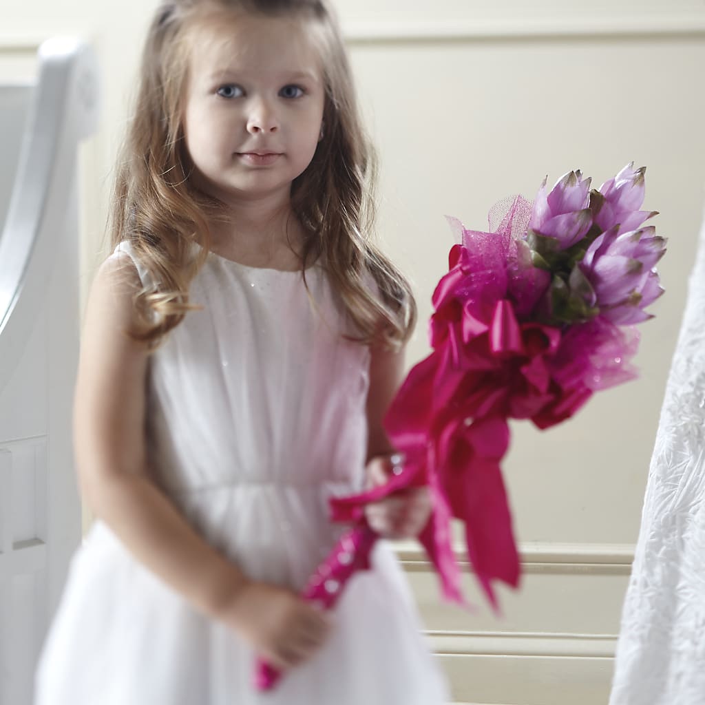 Sparkle Pink Flower Girl Bouquet – DANNY'S FLOWERS & GIFTS, Livonia MI