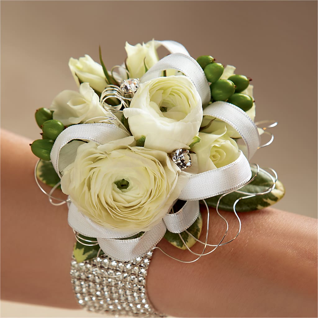 White Wedding Corsage – DANNY'S FLOWERS & GIFTS, Livonia MI