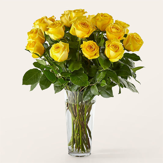 Long Stem Yellow Rose Bouquet – DANNY'S FLOWERS & GIFTS, Livonia MI