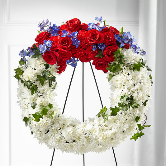 Patriotic Passion Wreath – DANNY'S FLOWERS & GIFTS, Livonia MI