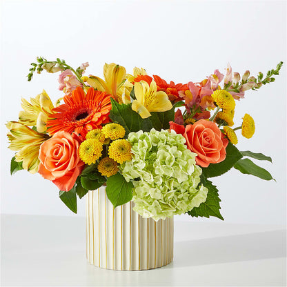Autumn Sunshine Bouquet with Ivory Vase – DANNY'S FLOWERS & GIFTS, Livonia MI