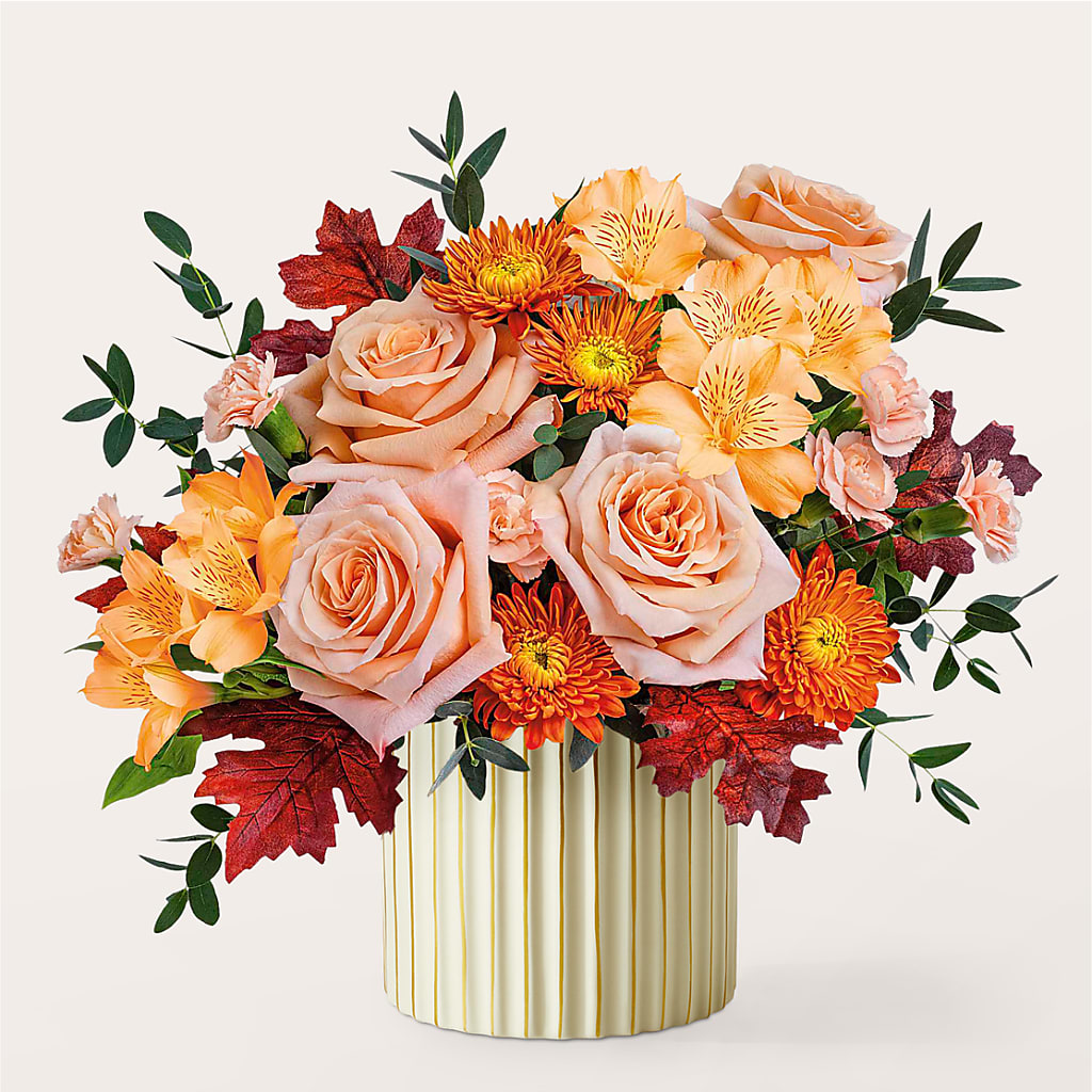Spiced Latte Bouquet with Ivory Vase – DANNY'S FLOWERS & GIFTS, Livonia MI