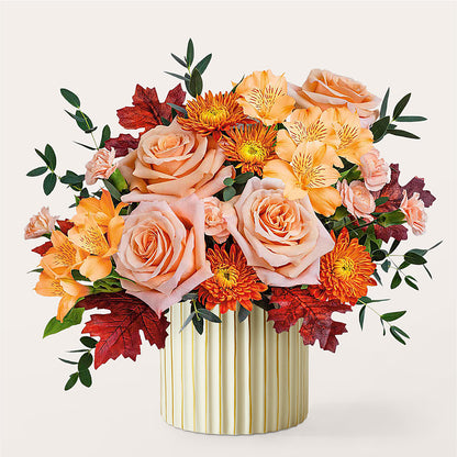 Spiced Latte Bouquet with Ivory Vase – DANNY'S FLOWERS & GIFTS, Livonia MI