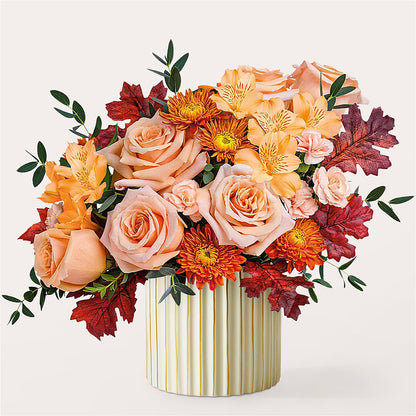 Spiced Latte Bouquet with Ivory Vase – DANNY'S FLOWERS & GIFTS, Livonia MI