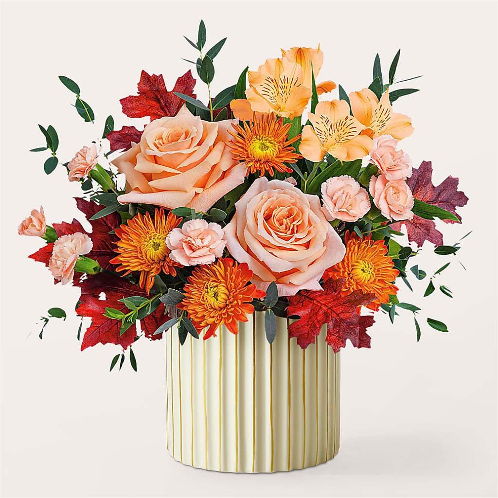 Spiced Latte Bouquet with Ivory Vase – DANNY'S FLOWERS & GIFTS, Livonia MI