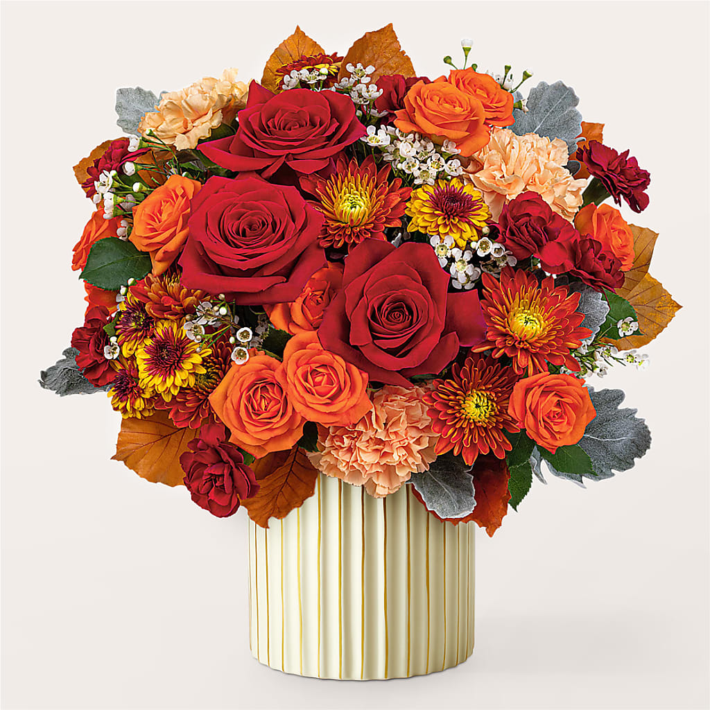 Merlot Bouquet with Ivory Vase – DANNY'S FLOWERS & GIFTS, Livonia MI
