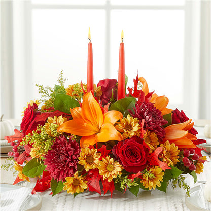 Autumn's Embrace Centerpiece – DANNY'S FLOWERS & GIFTS, Livonia MI