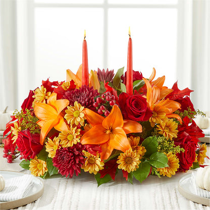 Autumn's Embrace Centerpiece – DANNY'S FLOWERS & GIFTS, Livonia MI