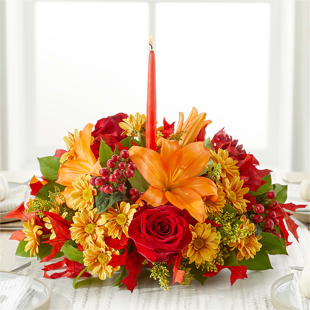 Autumn's Embrace Centerpiece – DANNY'S FLOWERS & GIFTS, Livonia MI