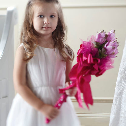 Sparkle Pink Flower Girl Bouquet – DANNY'S FLOWERS & GIFTS, Livonia MI